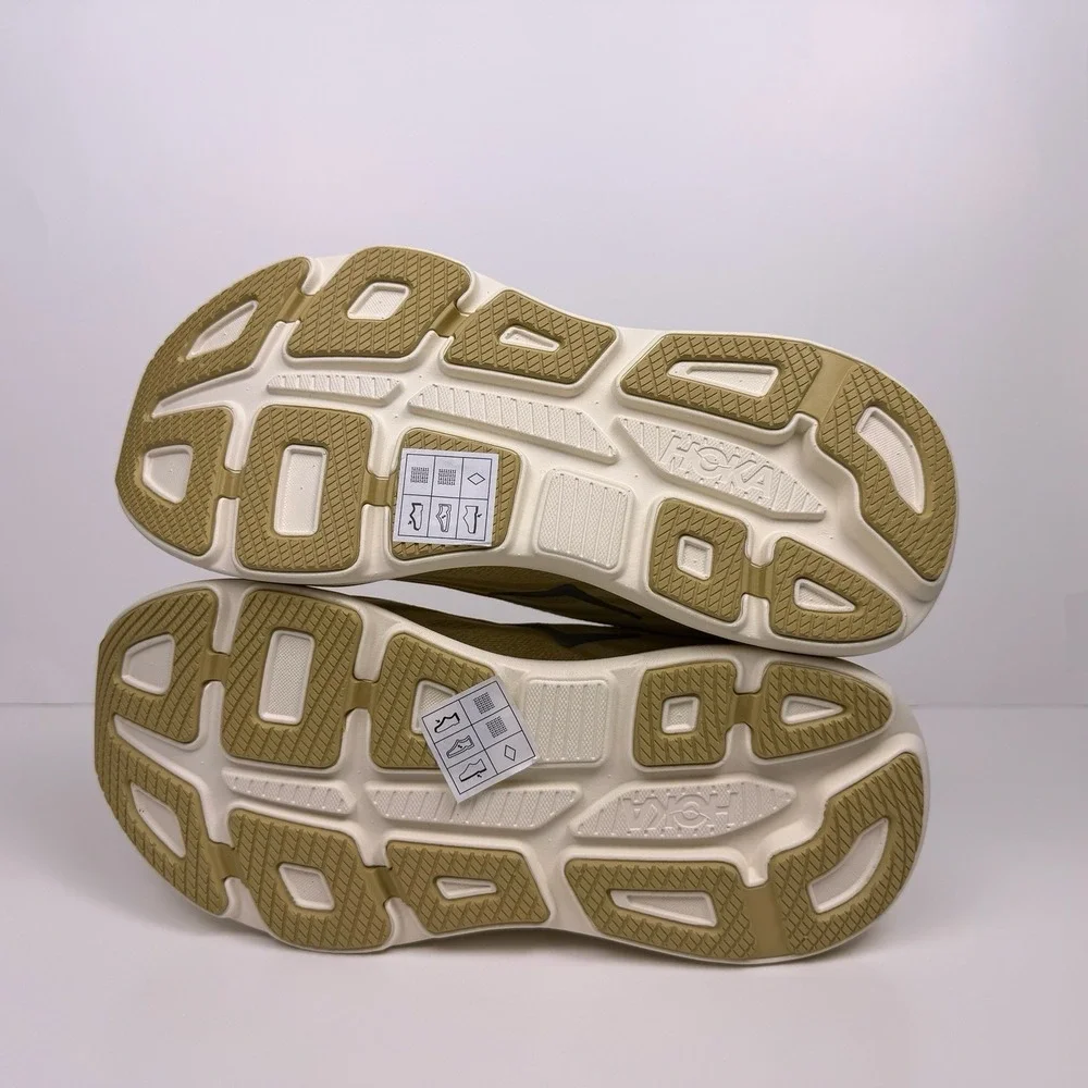 Hoka One One Bondi 9 GLM Running Shoe Men Sz 10 Beige/White 1179194/BRLYF Sample